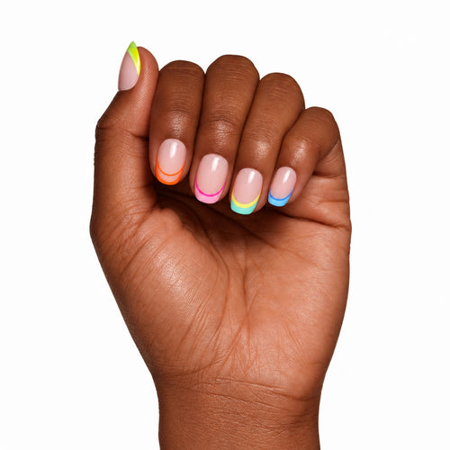 Neon Lights press-on nails with glossy finish