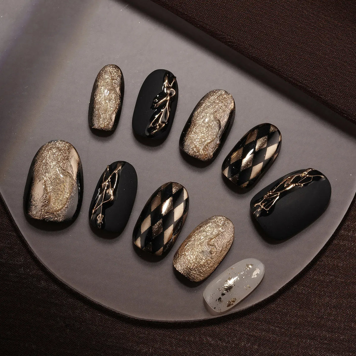 Mist Gold Prism Short Oval