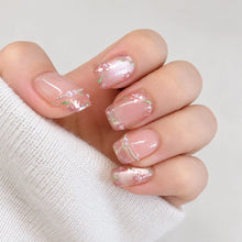 Floral Bloom press-on nails detail image