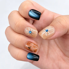 Brocade Blue Haze press-on nails detail image