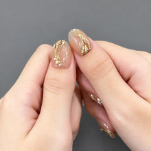 Floating Jade Blossom press-on nails detail image