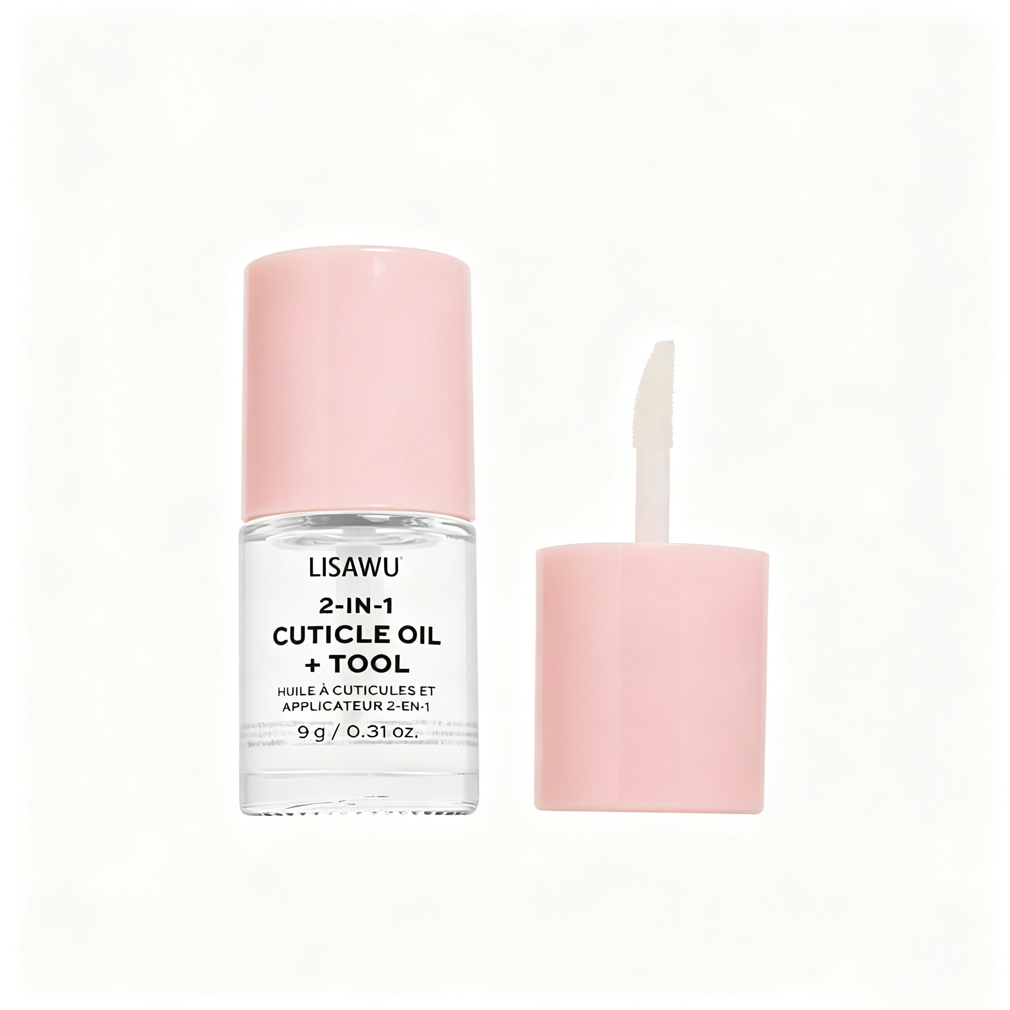 2-in-1 Cuticle Oil press-on nail design - velvet style detail