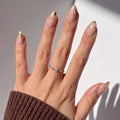 24K press-on nails in gold shade