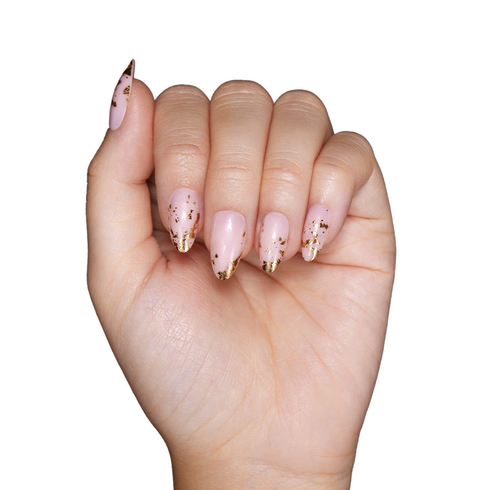 24K press-on nail design - patterns style detail