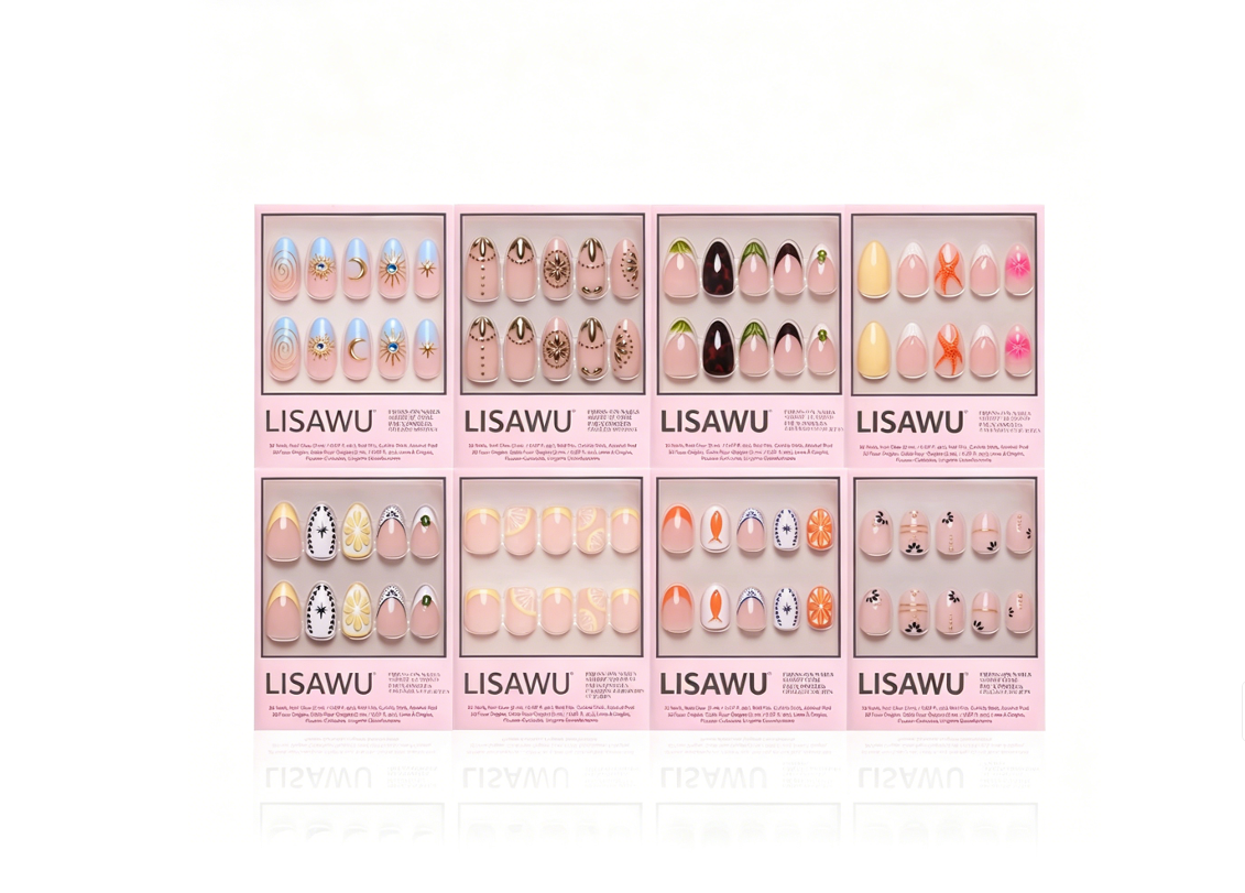 3D Souvenirs press-on nails in brown shade