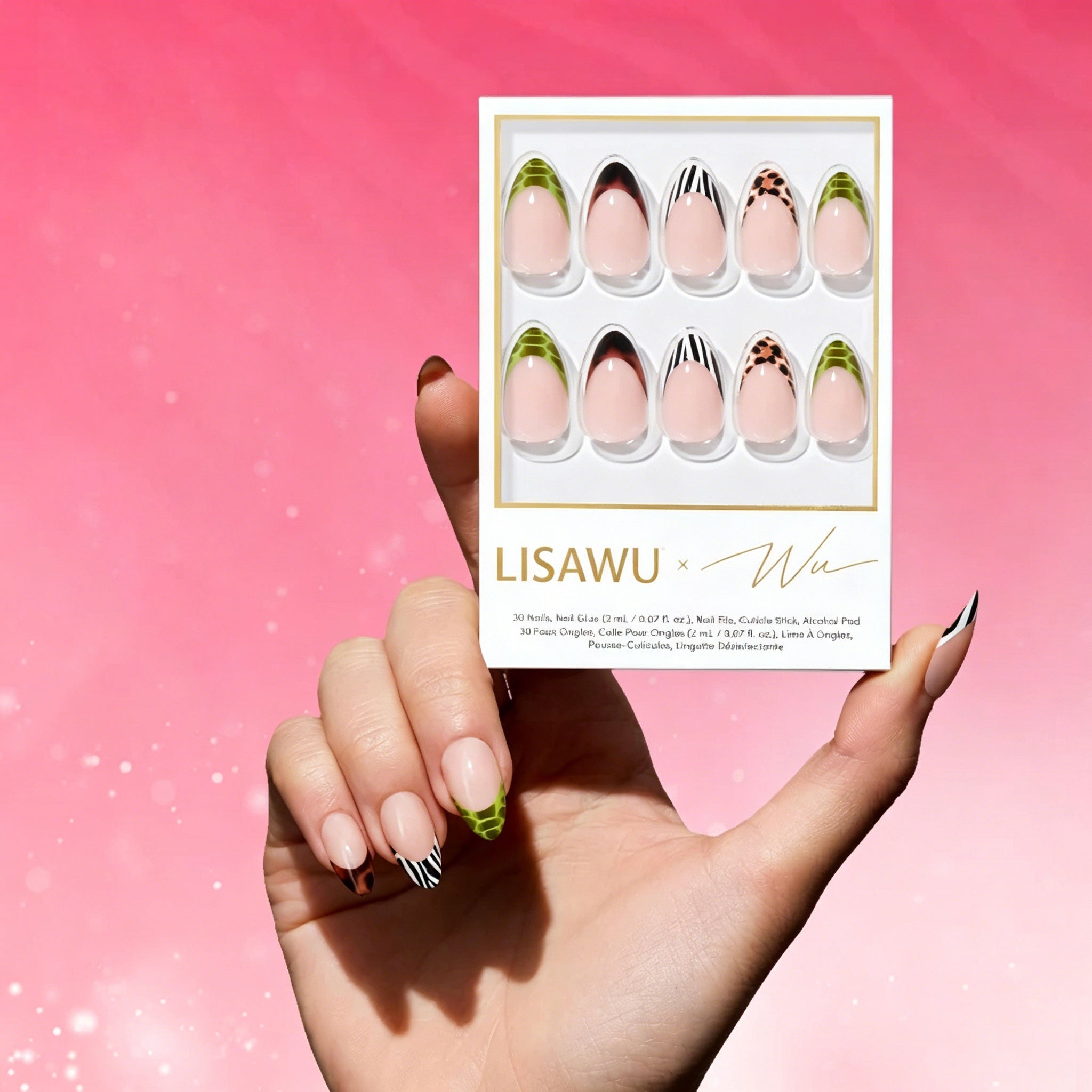 4 THE GLAMSQUAD press-on nails in brown shade