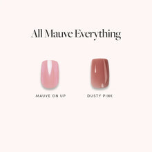 All Mauve Everything Spring Edit press-on nail menu display