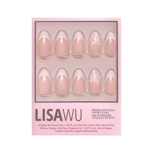 All Time Love press-on nails in white shade