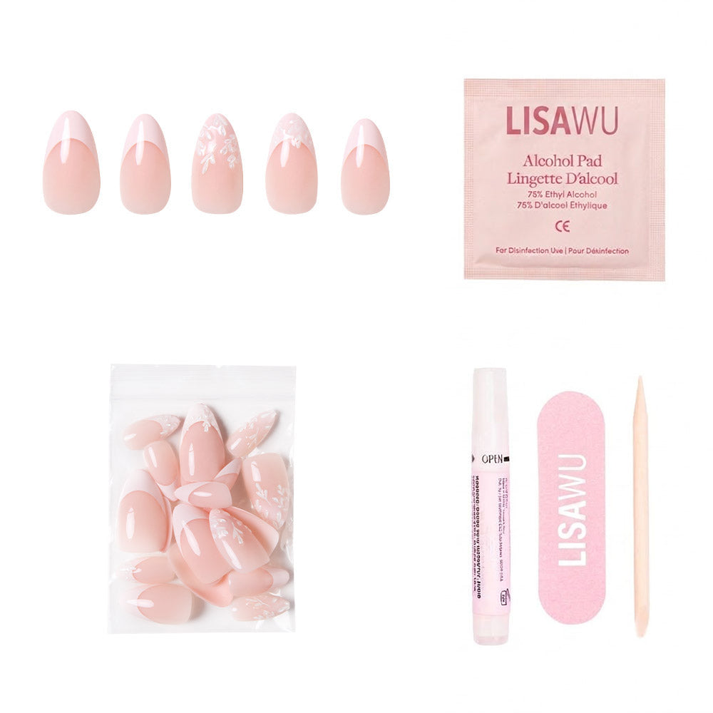 All Time Love press-on nails with glossy finish