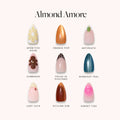 Lisawu Almond Amore press-on nail bundle style selection