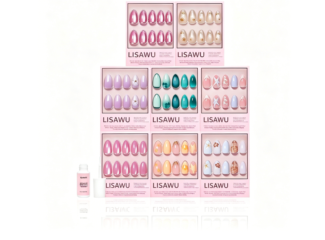 Almonds At Sea press-on nails in brown shade