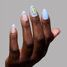 Angel in Blue press-on nails with glossy finish