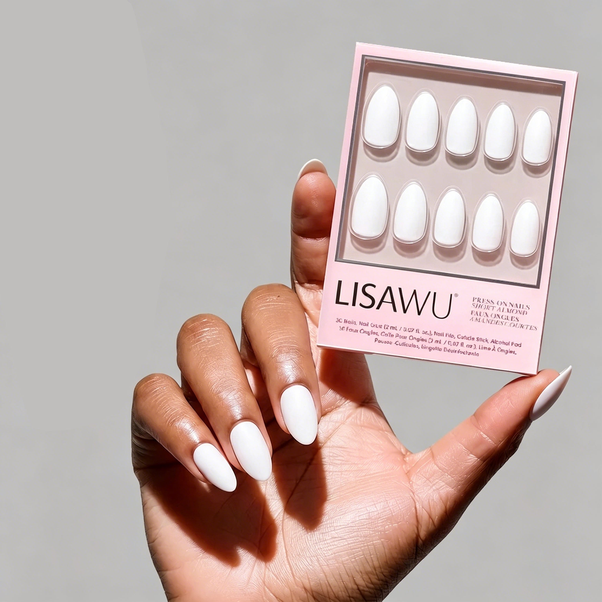 Angel press-on nails - almond shape, short length