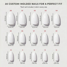 Angel press-on nails in white shade