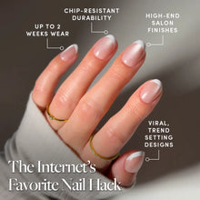 Angelic Touch press-on nails in soft pastel shades featuring Love Notes design, glossy finish, stylish nail set on natural na