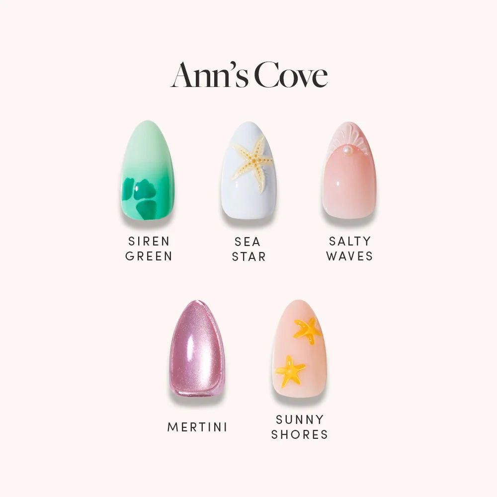 Lisawu Ann閳ユ獨 Cove press-on nail bundle style selection