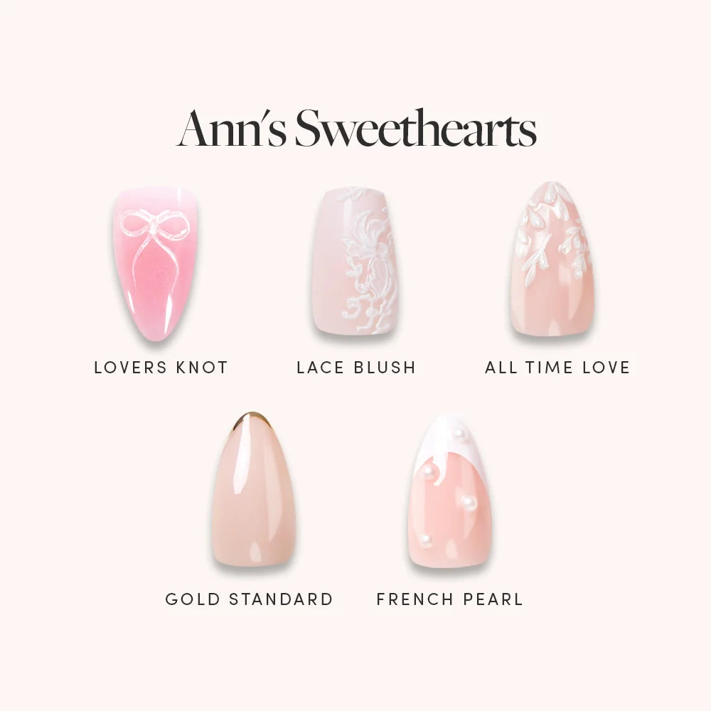 Lisawu Ann's Sweethearts press-on nail bundle style selection