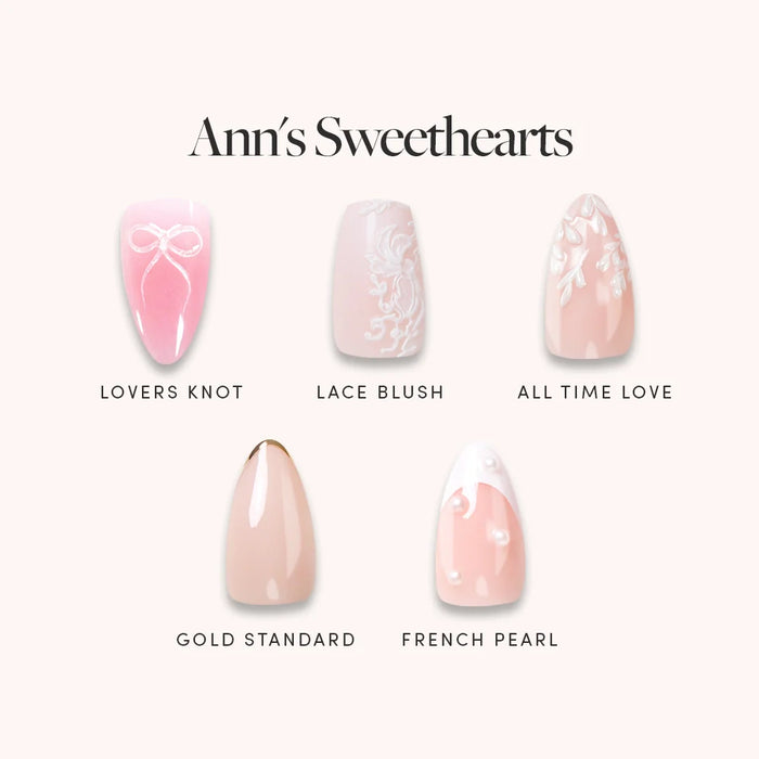 Lisawu Ann's Sweethearts press-on nail bundle style selection