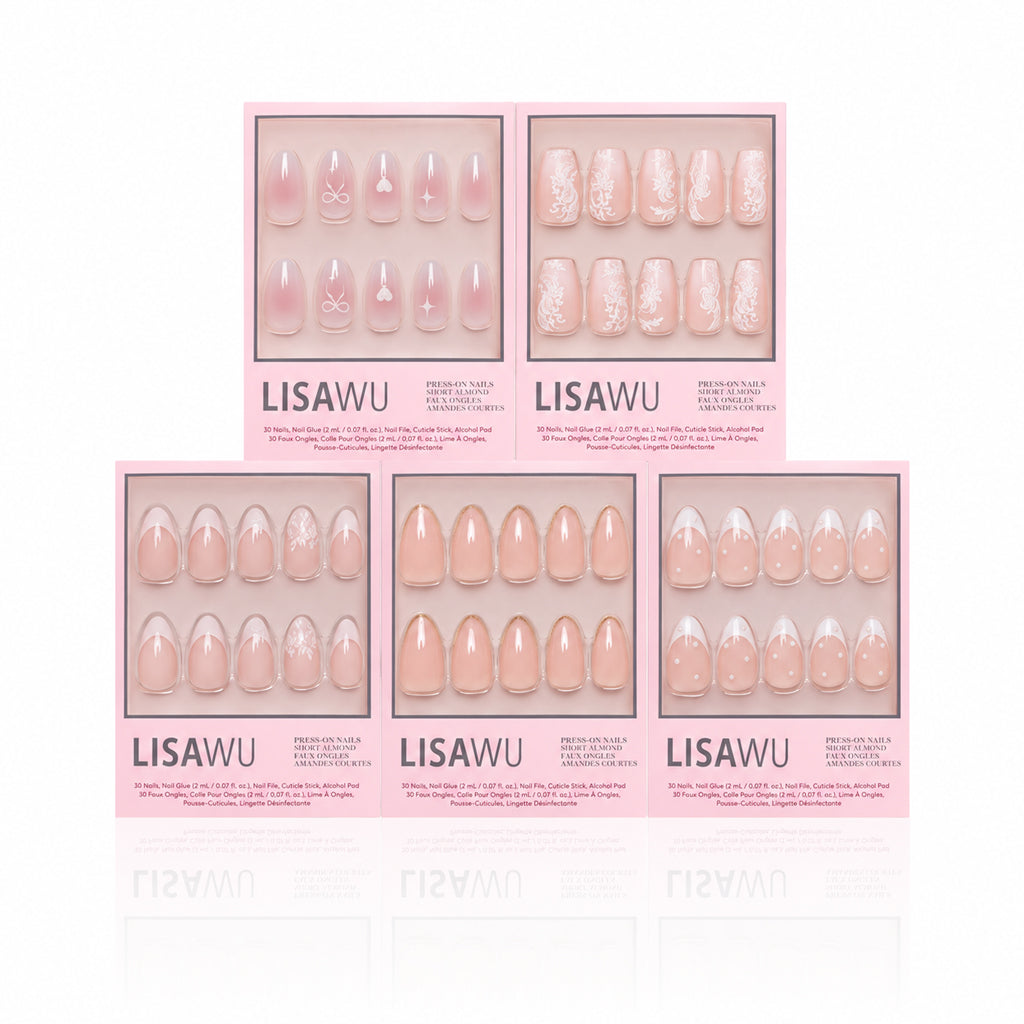 Ann's Sweethearts press-on nails in white shade