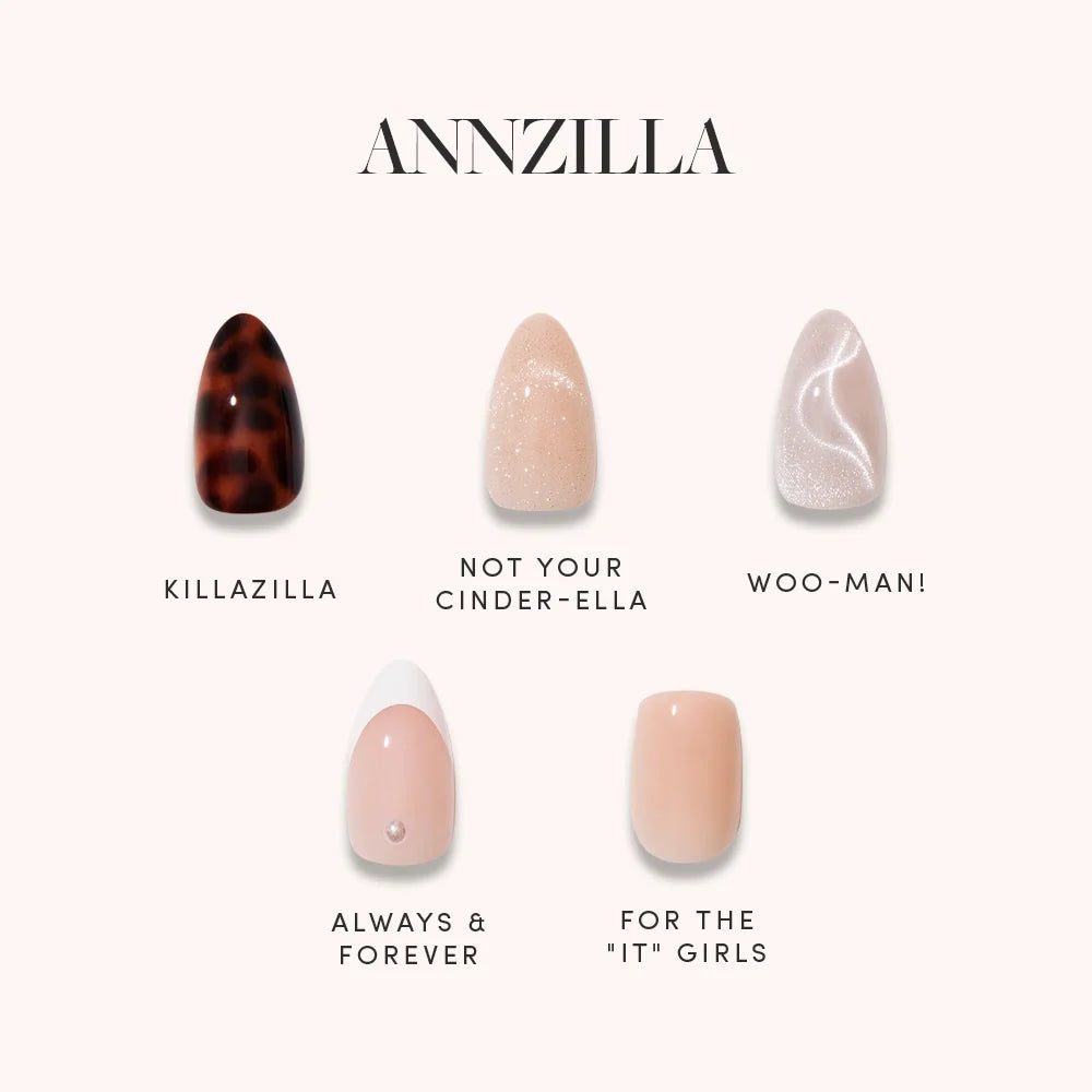 Lisawu ANNZILLA press-on nail bundle style selection