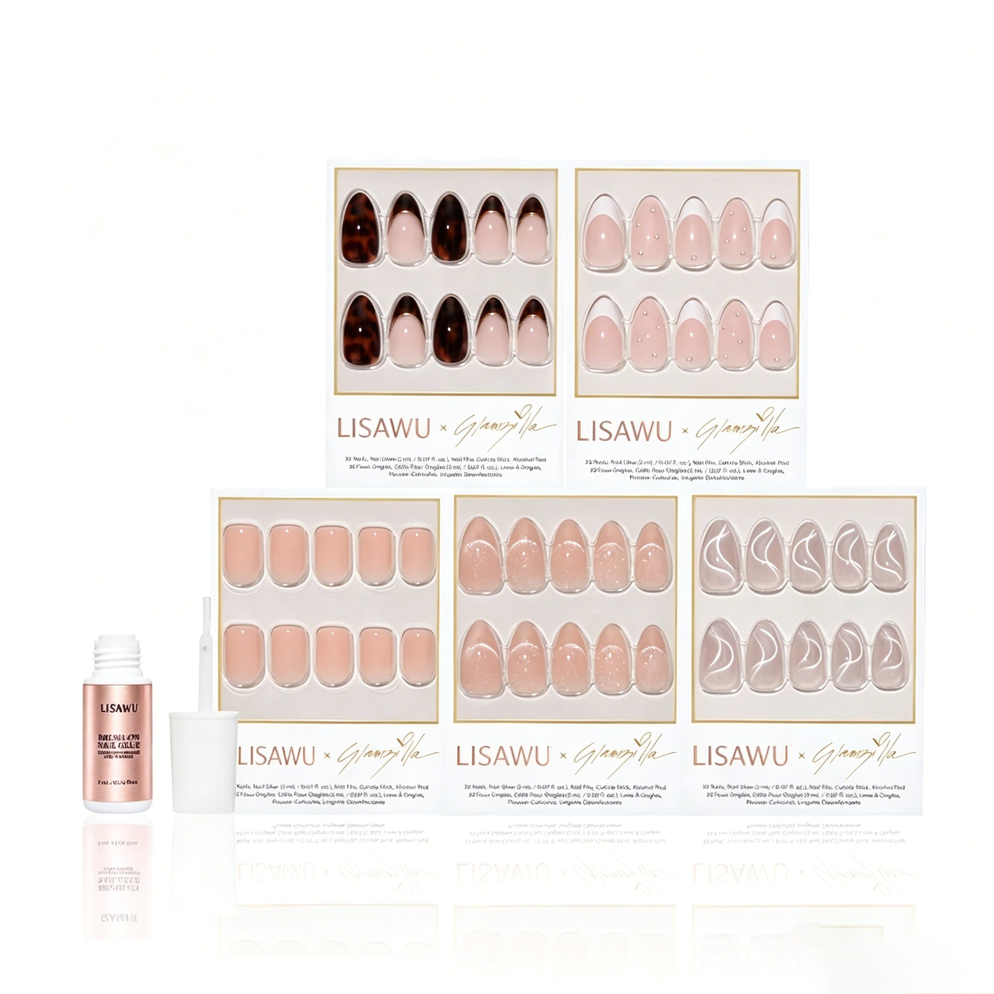 ANNZILLA press-on nails in brown shade