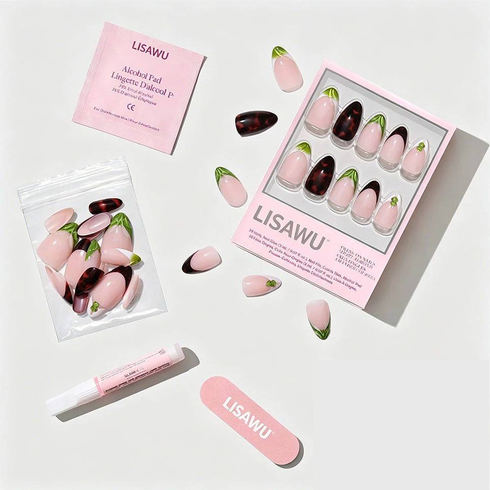 Antipasto press-on nails with glossy finish