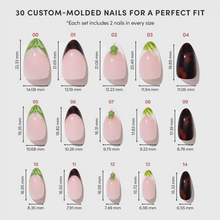 Antipasto press-on nail design - french tip style detail