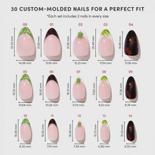 Antipasto press-on nail design - french tip style detail