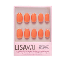 Apricot press-on nails in orange shade