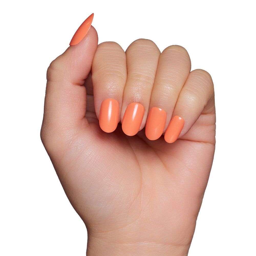 Apricot press-on nail bundle - full set view