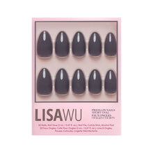 Ash Gray press-on nails - almond shape, short length