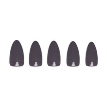 Ash Gray press-on nail bundle - full set view