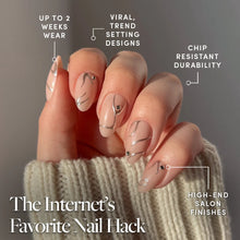Astro press-on nails - almond shape, short length