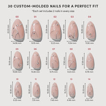 Astro press-on nail design - 3d style detail
