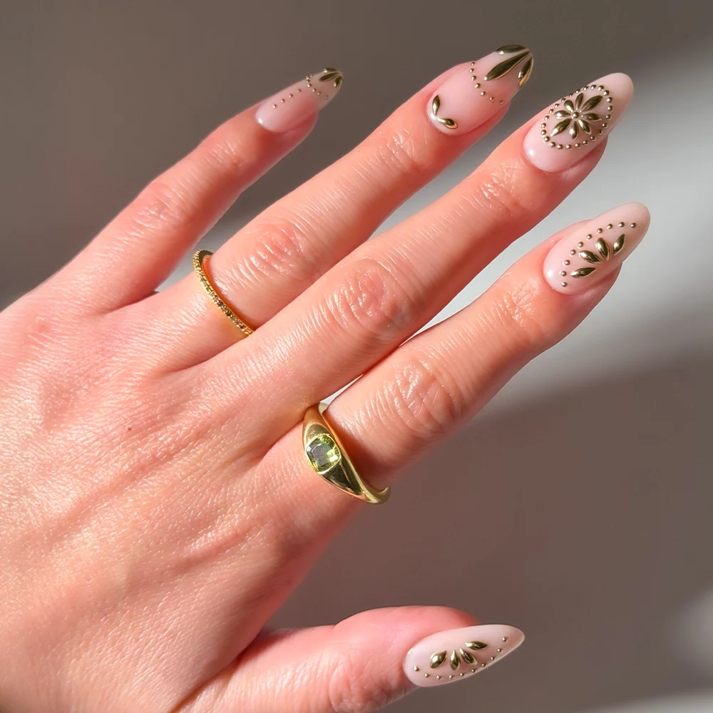 Athenian Gold press-on nails in gold shade