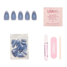 Baby Blues press-on nails with glossy finish