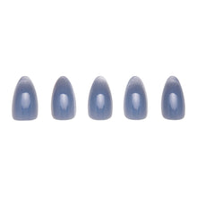 Baby Blues press-on nail design - velvet style detail