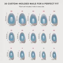 Baby Blues press-on nail bundle - full set view