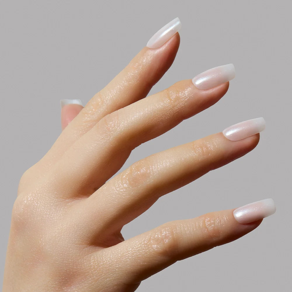 Bailey press-on nails with glazed finish