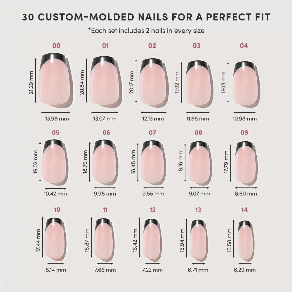 Balsamic Glaze press-on nails with glossy finish
