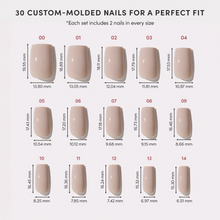 Bare Bliss press-on nail bundle - full set view