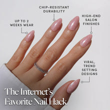 Barely Spotted press-on nails - almond shape, short length
