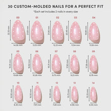 Barely Spotted press-on nail design - polka dots style detail