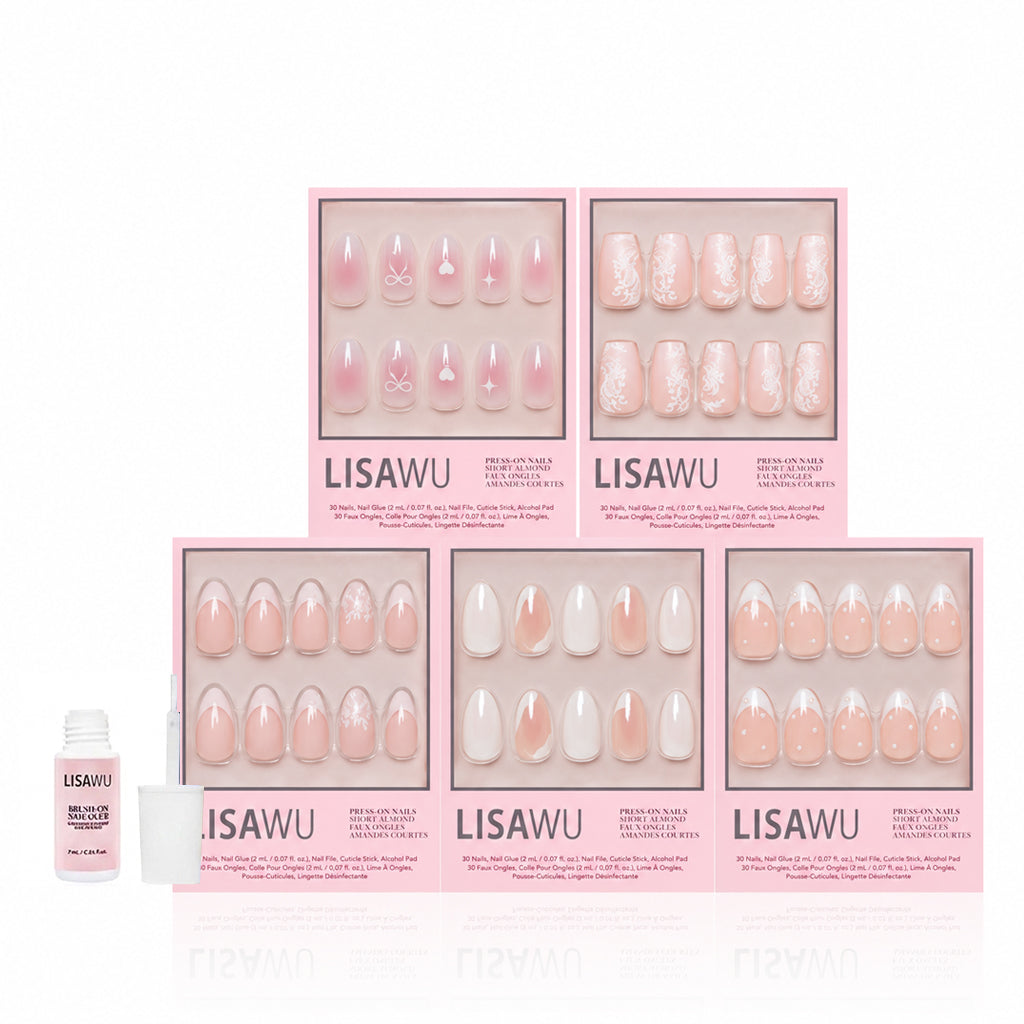 Be Mine press-on nails in pink shade