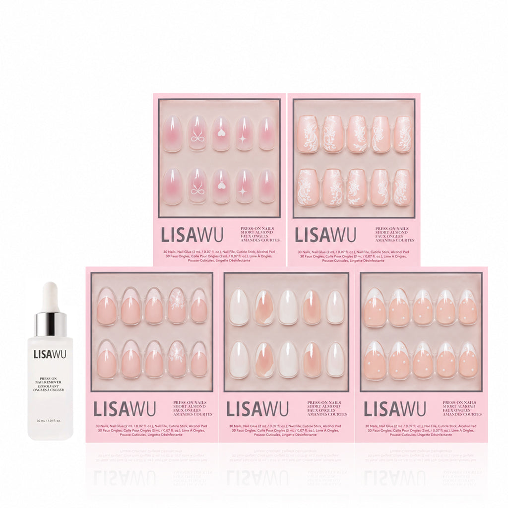 Be Mine press-on nails in white shade