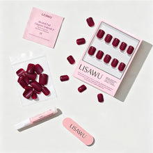 Berry Baby press-on nails - super short shape, super short length