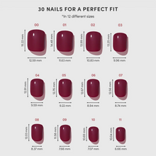 Berry Baby press-on nail bundle - full set view