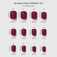 Berry Baby press-on nail bundle - full set view
