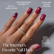 Berry Crush press-on nail design - solid color style detail