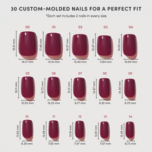 Berry Crush press-on nail bundle - full set view